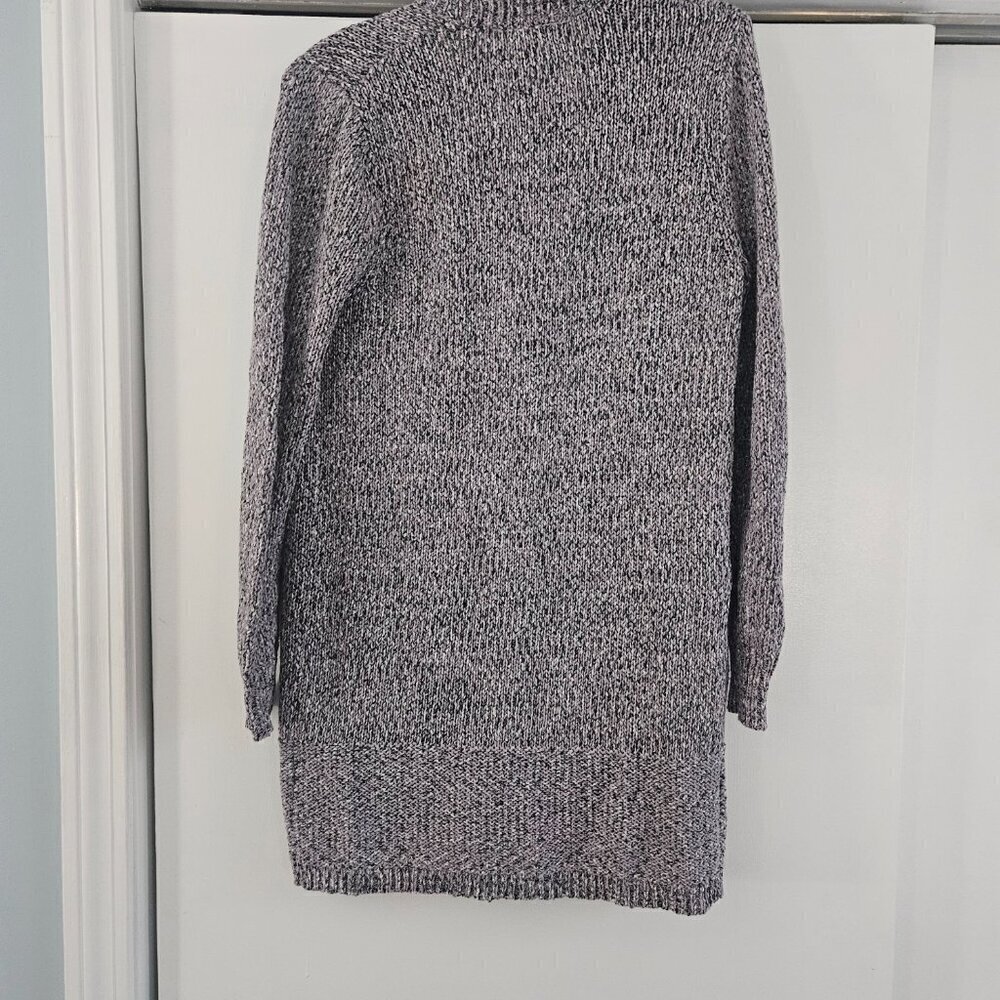 Travel Smith Long Sleeve Layering Purple Black Medium Knit Cardigan - Picture 3 of 11